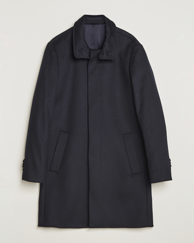 Tiger of Sweden Aleric Wool/Cashmere Stand Up Coat Light Ink – Blau