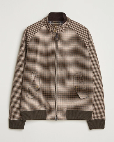 Baracuta Barbour x Porton Houndstooth Jacket Brown – Braun