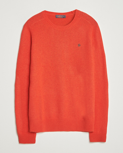 Morris Hertford Lambswool Merino Crew Neck Red – Rot
