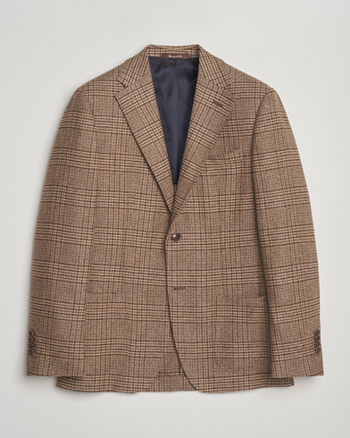 Morris Wool Silk Houndstooth Blazer Brown – Braun