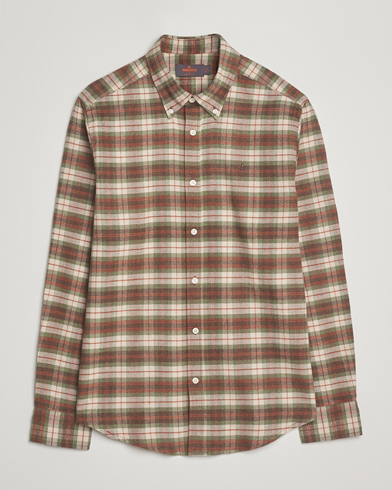 Morris Flannel Check Shirt Olive – Grün