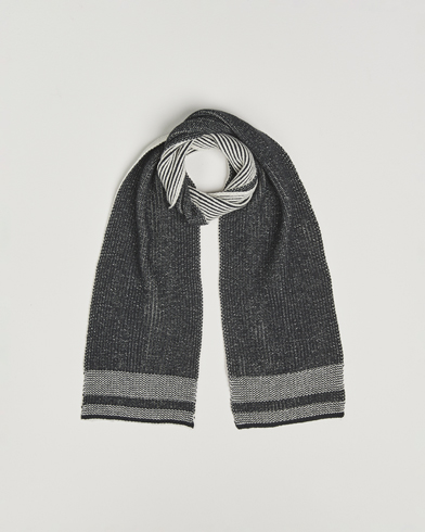 BEAMS PLUS Wool/Cashmere Rib Scarf Grey – Grau