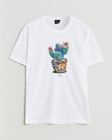 PS Paul Smith Cactus Crew Neck T-Shirt White – Weiß