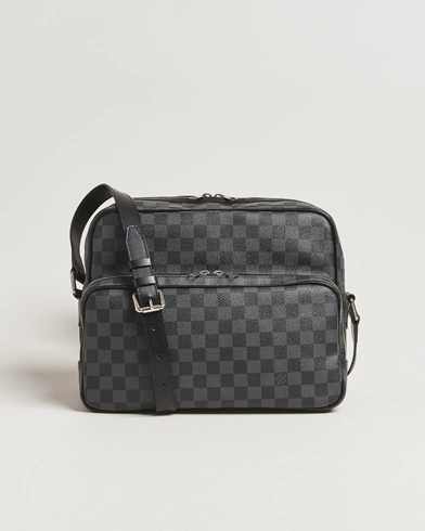 Louis Vuitton Pre-Owned Leoh Shoulder Bag Damier Graphite – Grau