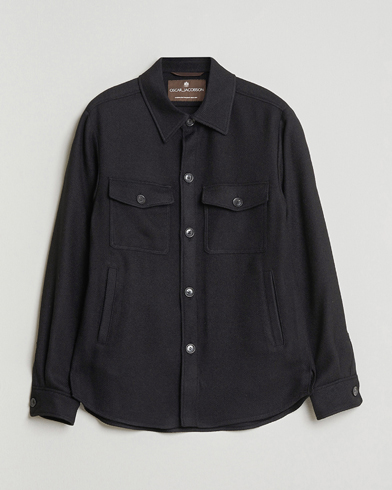 Oscar Jacobson Maverick Wool Overshirt Black – Schwarz
