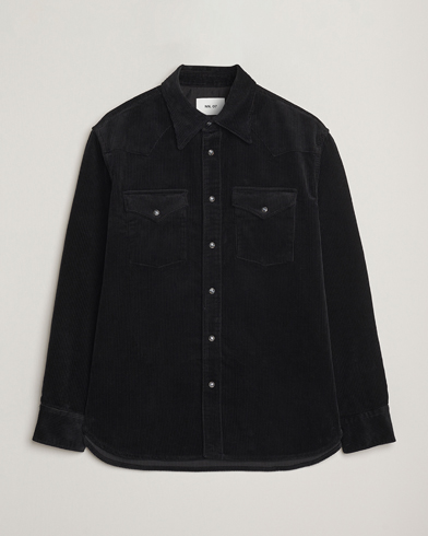 NN07 Ricky Corduroy Overshirt Black – Schwarz