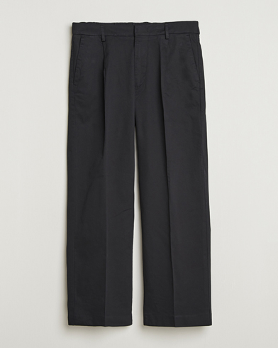 NN07 Kay Cotton Pleated Trousers Black – Schwarz