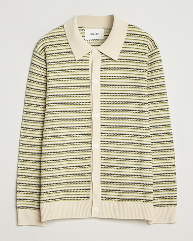 NN07 Jackie Structured Knitted Cardigan Ivory Multi – Mehrfarbig