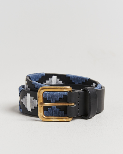 Pampeano Sierra Hand Stitched Classic Leather Belt 3,5cm Black – Schwarz