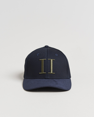 LES DEUX Baseball Cap Suede II Dark Navy Blue – Blau