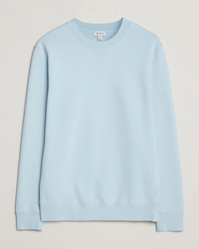 Sunspel Loopback Sweatshirt Frost Blue – Blau