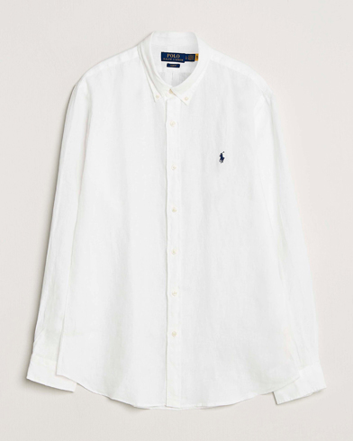 Polo Ralph Lauren Slim Fit Linen Shirt White – Weiß