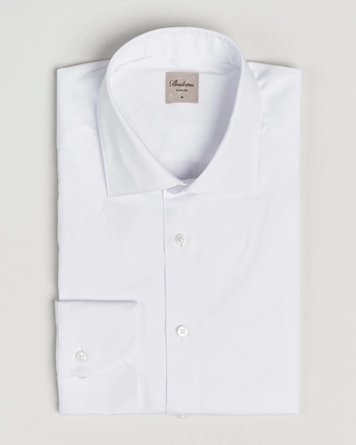 Stenströms Slimline Cotton Stretch Shirt White – Weiß