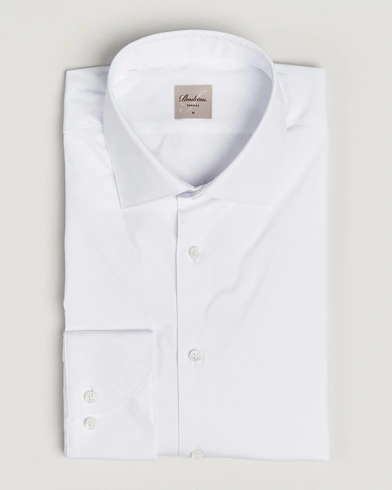 Stenströms Regular Fit Cotton Stretch Shirt White – Weiß