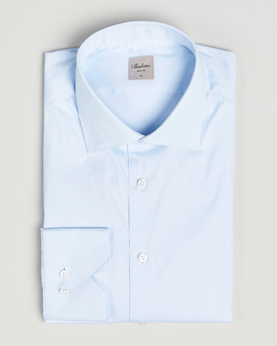 Stenströms Regular Fit Cotton Stretch Shirt Light Blue – Blau