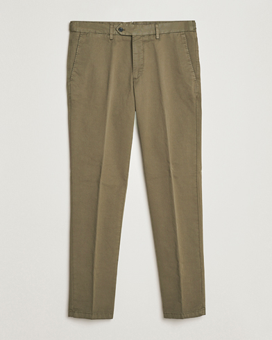 Oscar Jacobson Danwick Cotton Trousers Olive – Grün