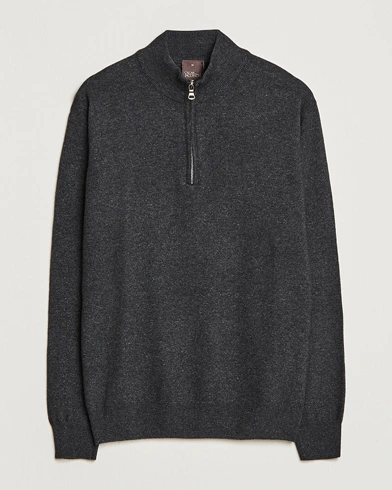 Oscar Jacobson Patton Wool Half-Zip Grey – Grau