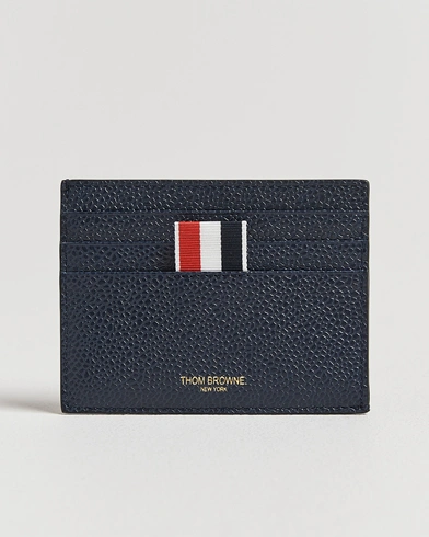 Thom Browne Pebble Grain Leather Cardholder Navy – Blau