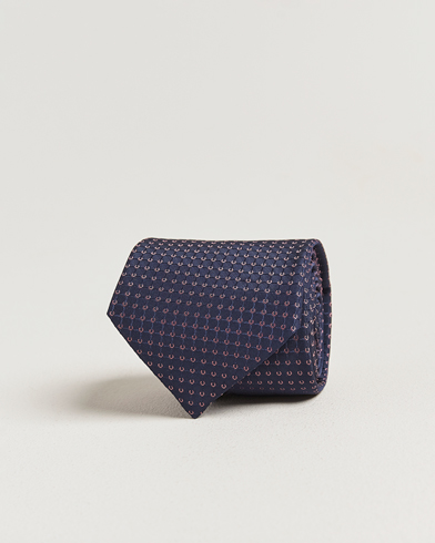 Brioni Microstructure Silk Tie Navy – Blau