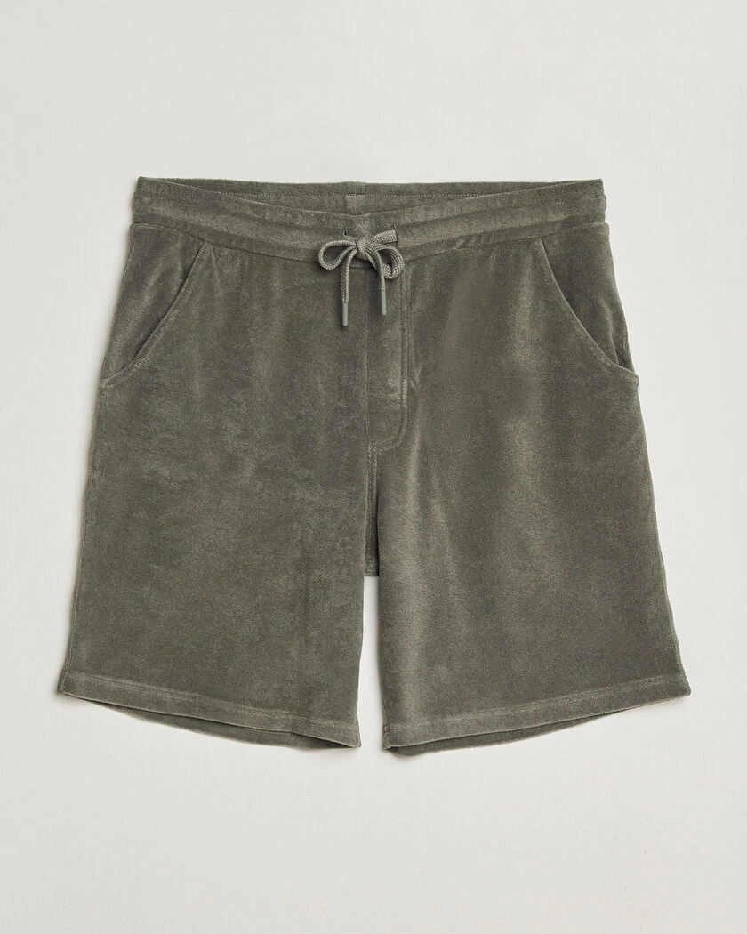 Altea Terry Drawstring Shorts Olive – Grün