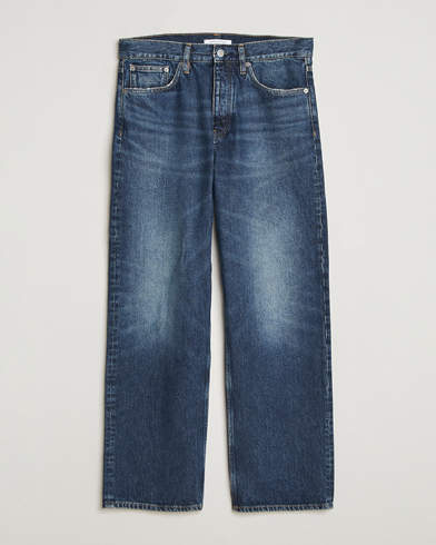 Sunflower Loose Jeans Dark Blue Worn – Blau