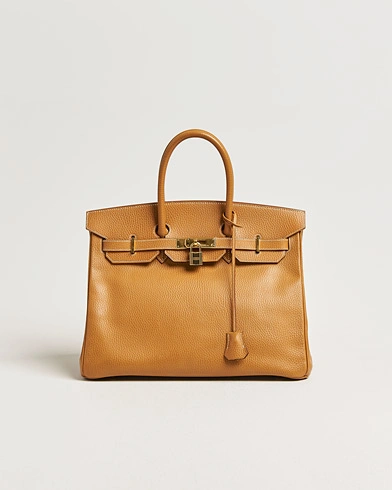 Hermès Pre-Owned Birkin 35 Ardennes Gold – Braun