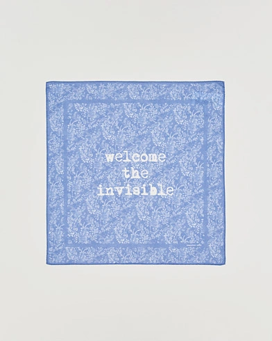 Massimo Alba Printed Cotton Voile Hankerchief Tulip – Blau