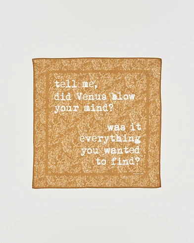 Massimo Alba Printed Cotton Voile Hankerchief Bronze – Braun