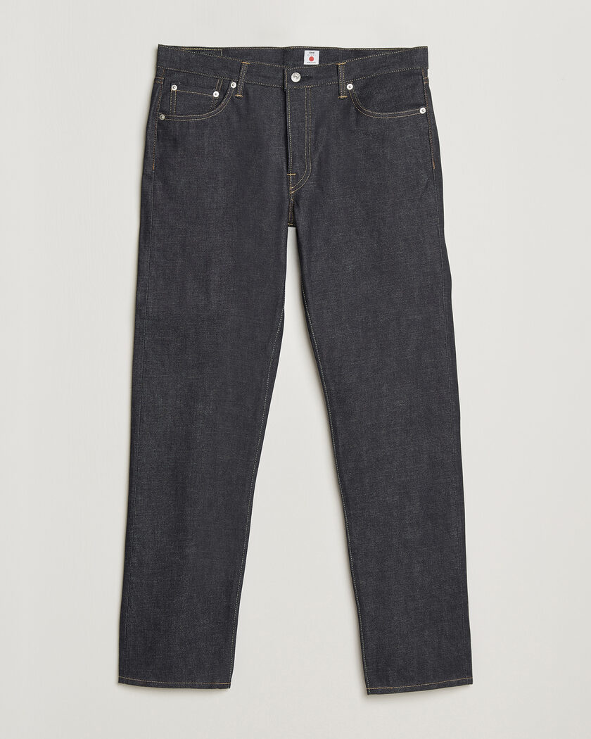 EDWIN Regular Tapered Selvage Jeans Unwashed – Blau