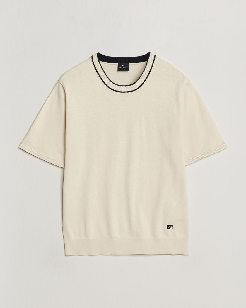 PS Paul Smith Cotton Knitted T-Shirt White – Weiß
