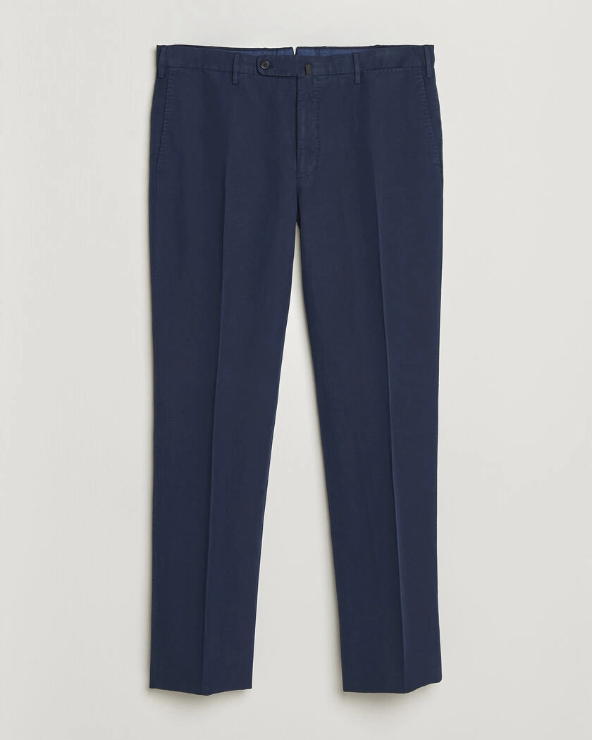 Incotex Regular Fit Chinolino Trousers Navy – Blau