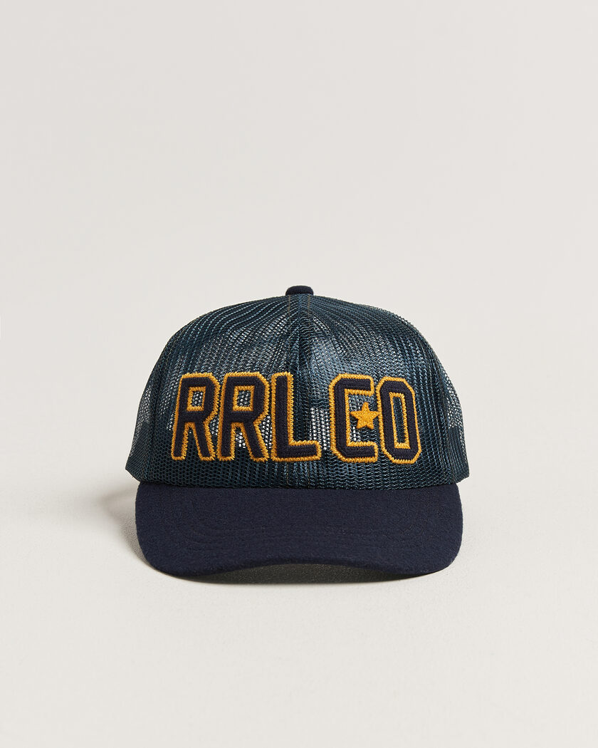 RRL Mesh Trucker Cap Navy – Blau