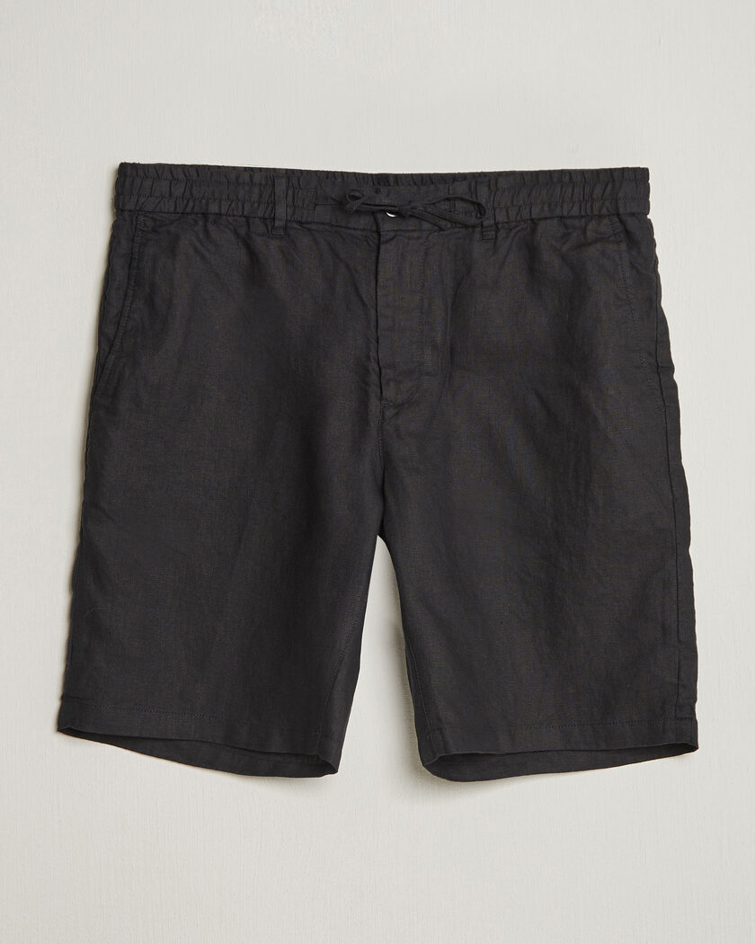 Gant Regular Fit Linen Drawstring Shorts Black – Schwarz