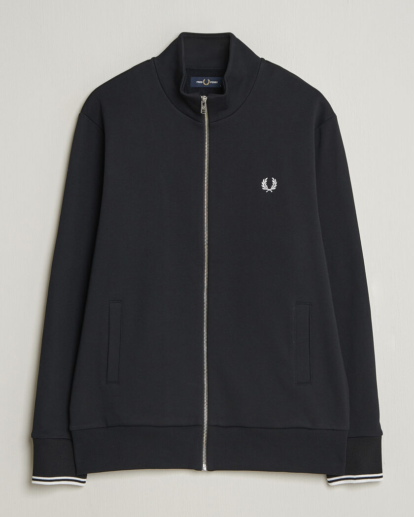 Fred Perry Full Zip Sweatshirt Black – Schwarz