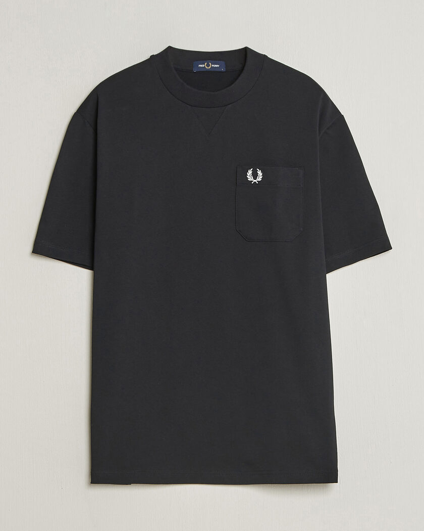 Fred Perry Heavy Pocket T-Shirt Black – Schwarz