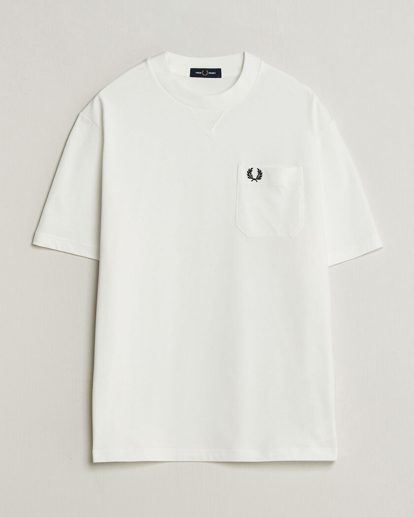 Fred Perry Heavy Pocket T-Shirt Snow White – Weiß