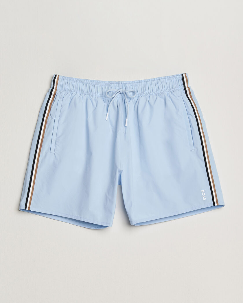 BOSS BLACK Iconic Swimshorts Light Blue – Blau