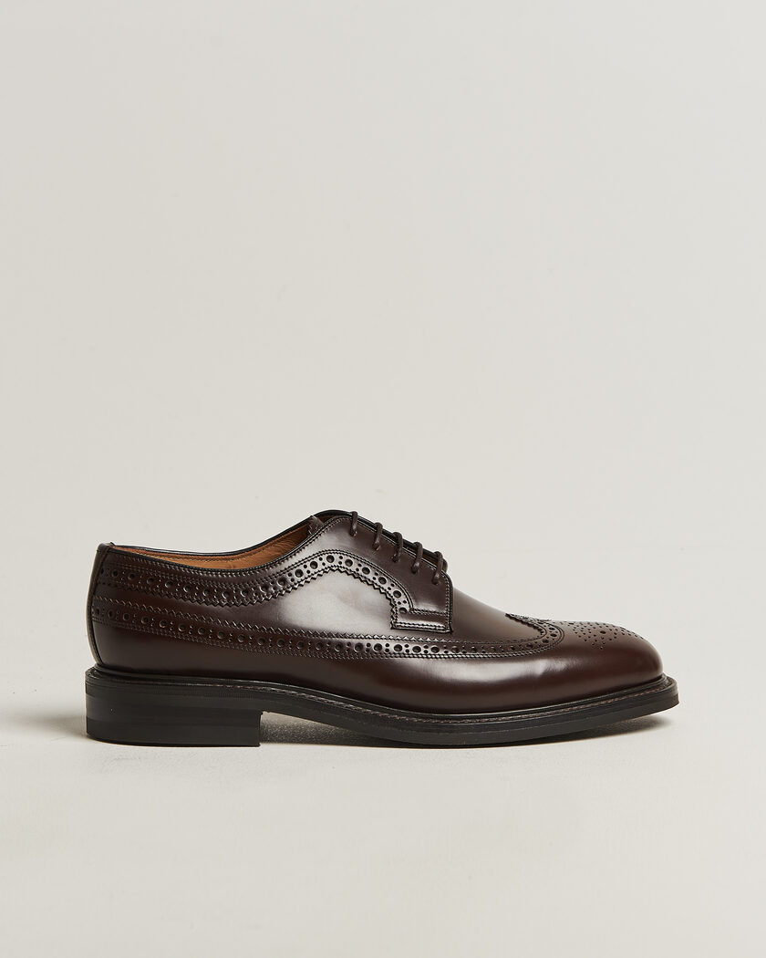 Loake Shoemakers Sovereign Longwing Leather Derby Dark Brown – Braun