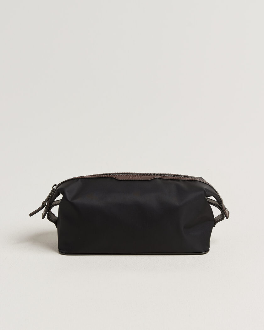Loake Shoemakers Welland Nylon/Leather Washbag Black – Schwarz