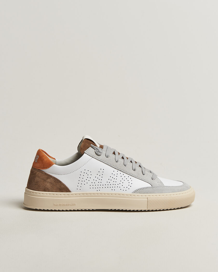 P448 Soho Leather/Suede Sneaker White/Grey – Weiß