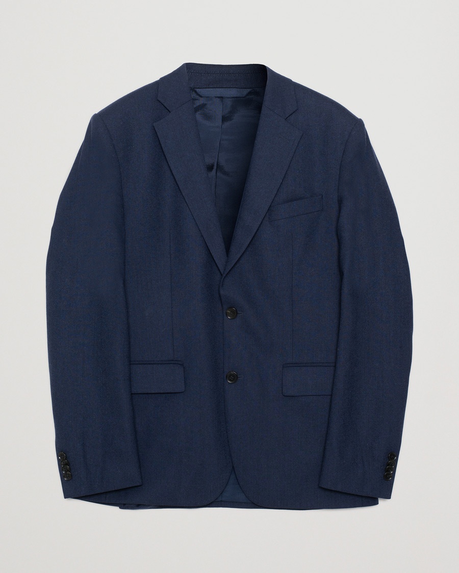 Pre-owned J.Lindeberg Hopper Flannel Hopsack Blazer Navy 46 – Blau