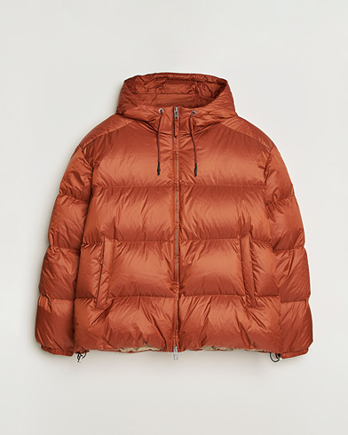 Pre-owned GANT Shiny Puffer Hooded Jacket Rust XL – Rot