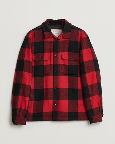 Pre-owned Woolrich Alaskan Wool Padded Overshirt Red Buffalo L – Rot