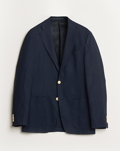 Pre-owned Corneliani Wool Hopsack Blazer Navy 48 – Blau