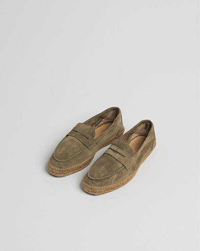 Pre-owned Castañer Nacho Casual Suede Loafers Verde Bosque – Grün