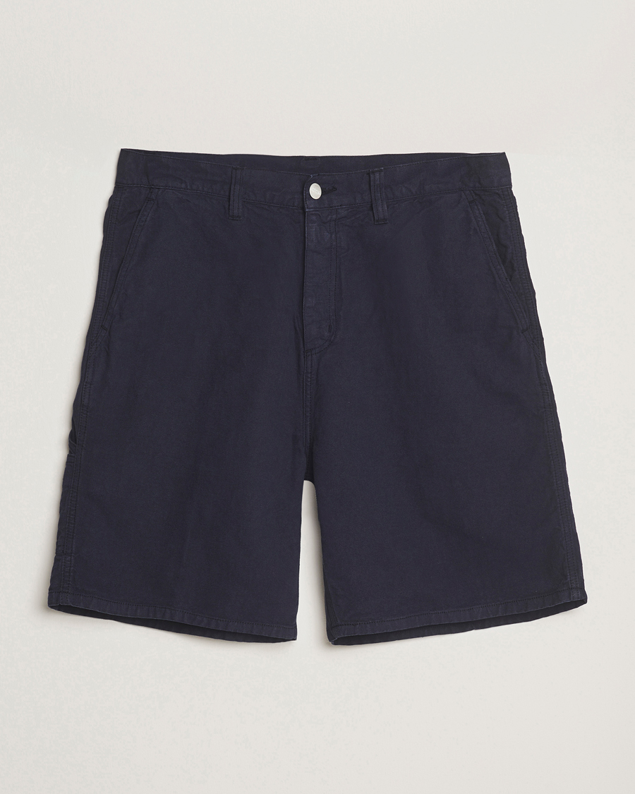 Herren | Shorts | Carhartt WIP | Walter Single Knee Cotton/Linen Short Dark Navy