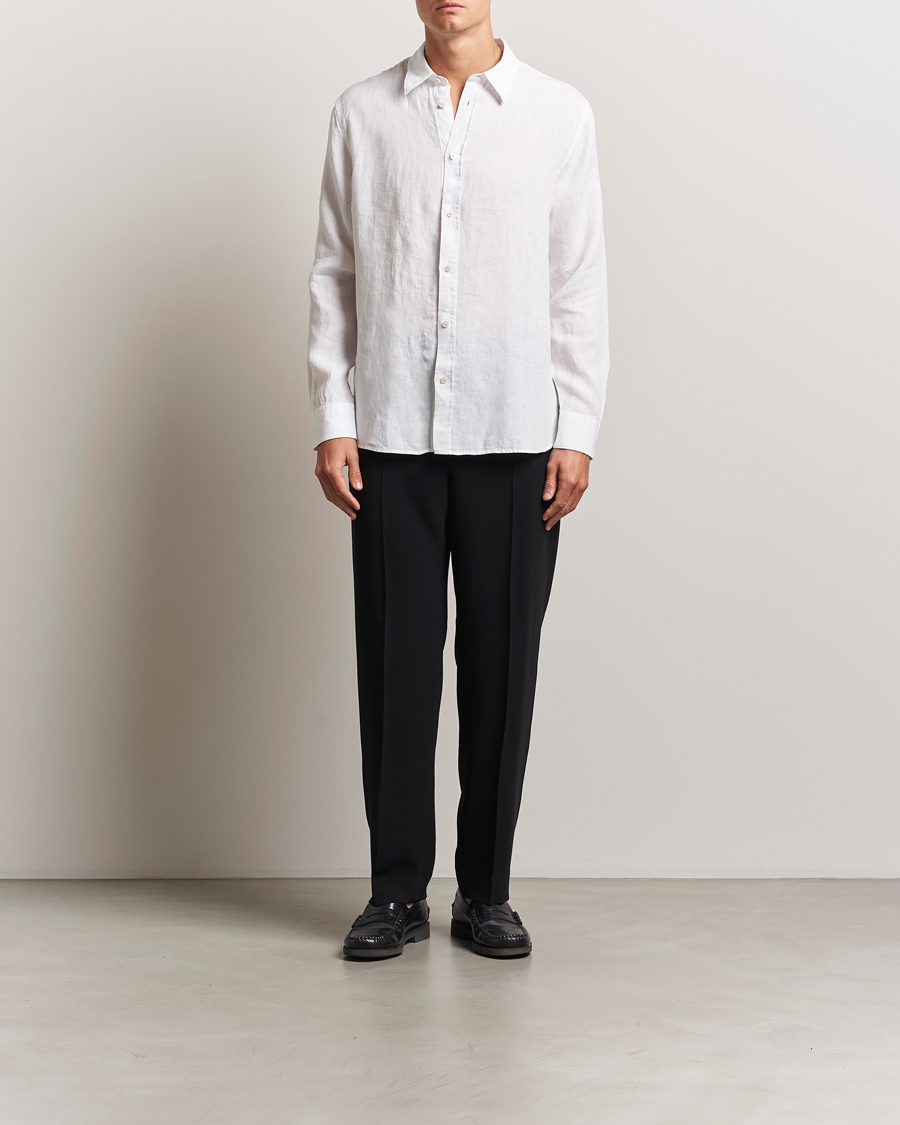 Herren | Hemden | J.Lindeberg | Linen Melange Shirt White