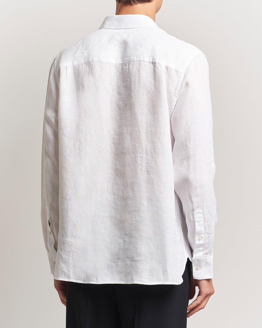 Herren | Hemden | J.Lindeberg | Linen Melange Shirt White