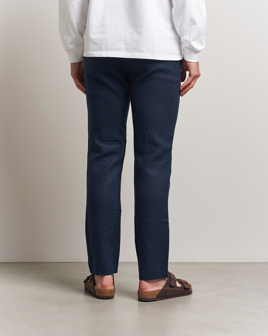 Herren | Hosen | NN07 | Theo Linen Trousers Navy Blue