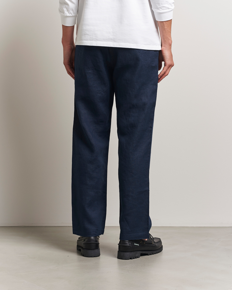 Herren | Hosen | NN07 | Aden Regular Fit Linen Chinos Navy Blue